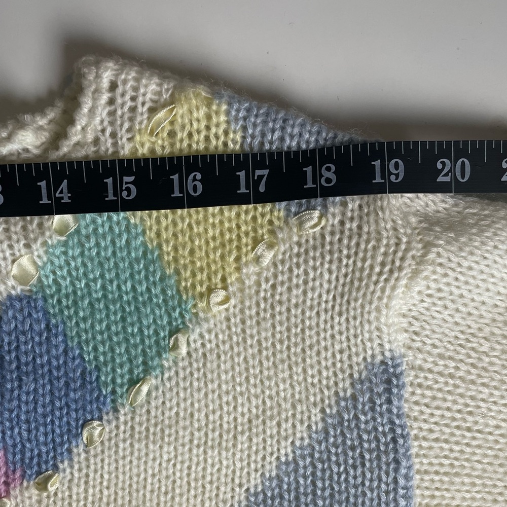 Vintage 20 Ans by Mariea Kim Pastel Diamond Knit Sweater | Women’s - Picture 11 of 12